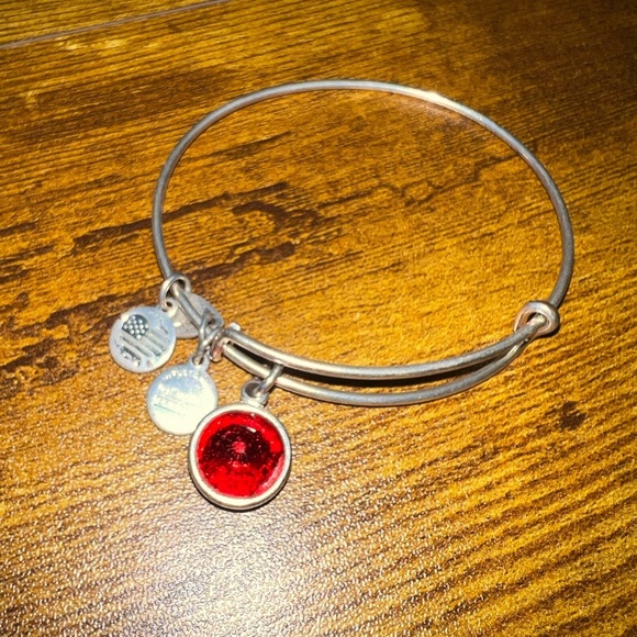 Authentic Alex & Ani Ruby Charm Bracelet in Silver - Picture 2 of 3